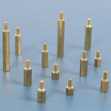 Customized All Size spacers Single - ended 8mm-30mm Brass Standoff Spacer Hexagonal Isolation Support Brass Standoff