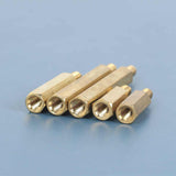 Customized All Size spacers Single - ended 8mm-30mm Brass Standoff Spacer Hexagonal Isolation Support Brass Standoff